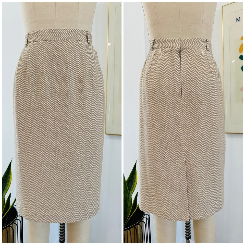 Vintage 80’s Chevron Midi Skirt